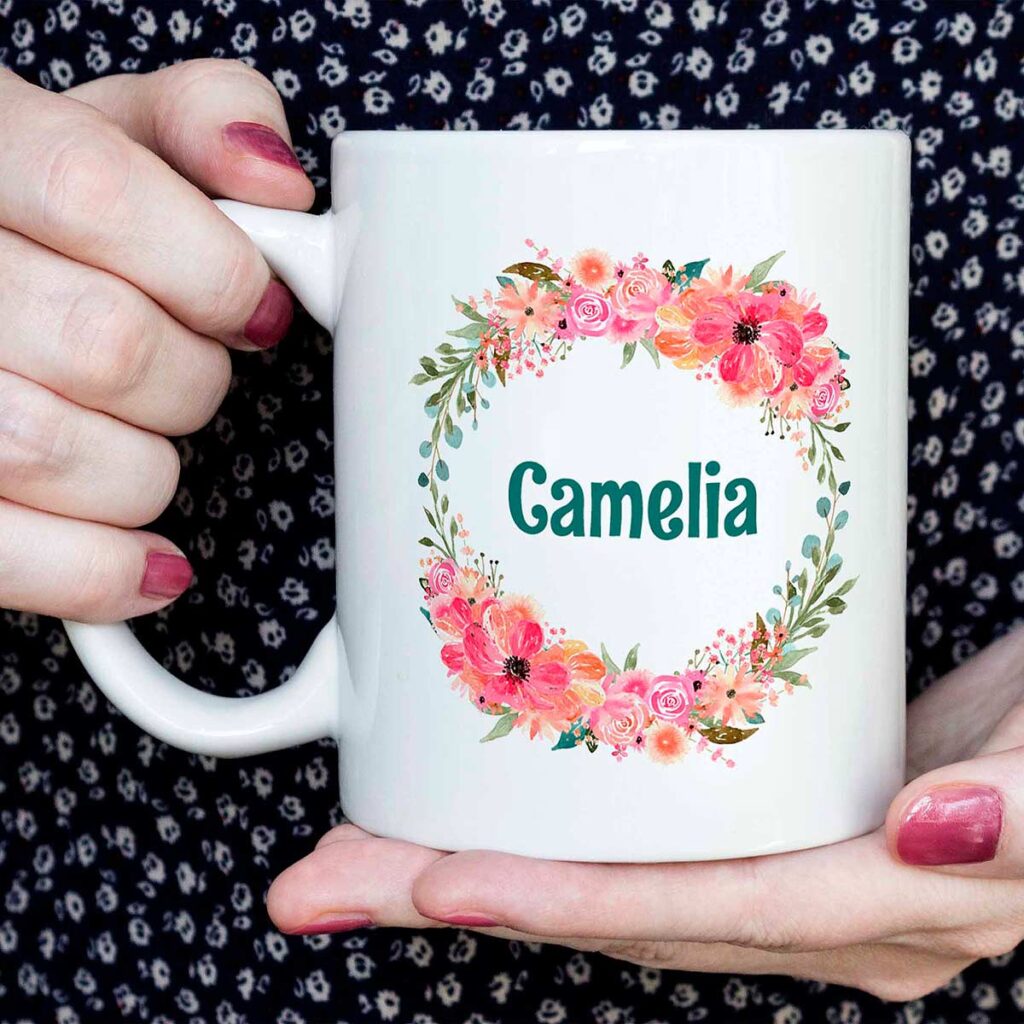 cana cu nume si flori cadou personalizat prietena sora cumnata