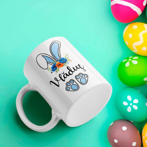 cana personalizata cu nume baiat paste fericit