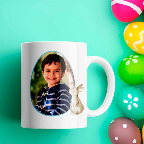 cana personalizata cu poza paste fericit cadou baiat