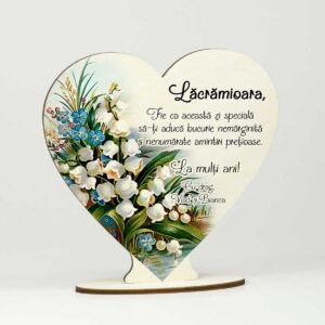inima lemn cadou personalizat pentru aniversare nume