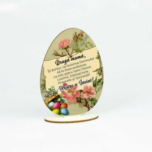 felictare lemn paste fericit cadou personalizat mama