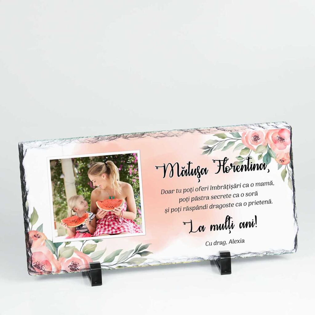 piatra personalizata cadou la multi ani matusa
