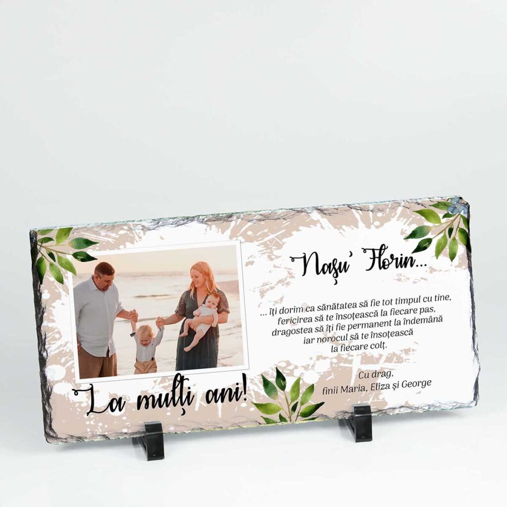 piatra personalizata cadou la multi ani nasi