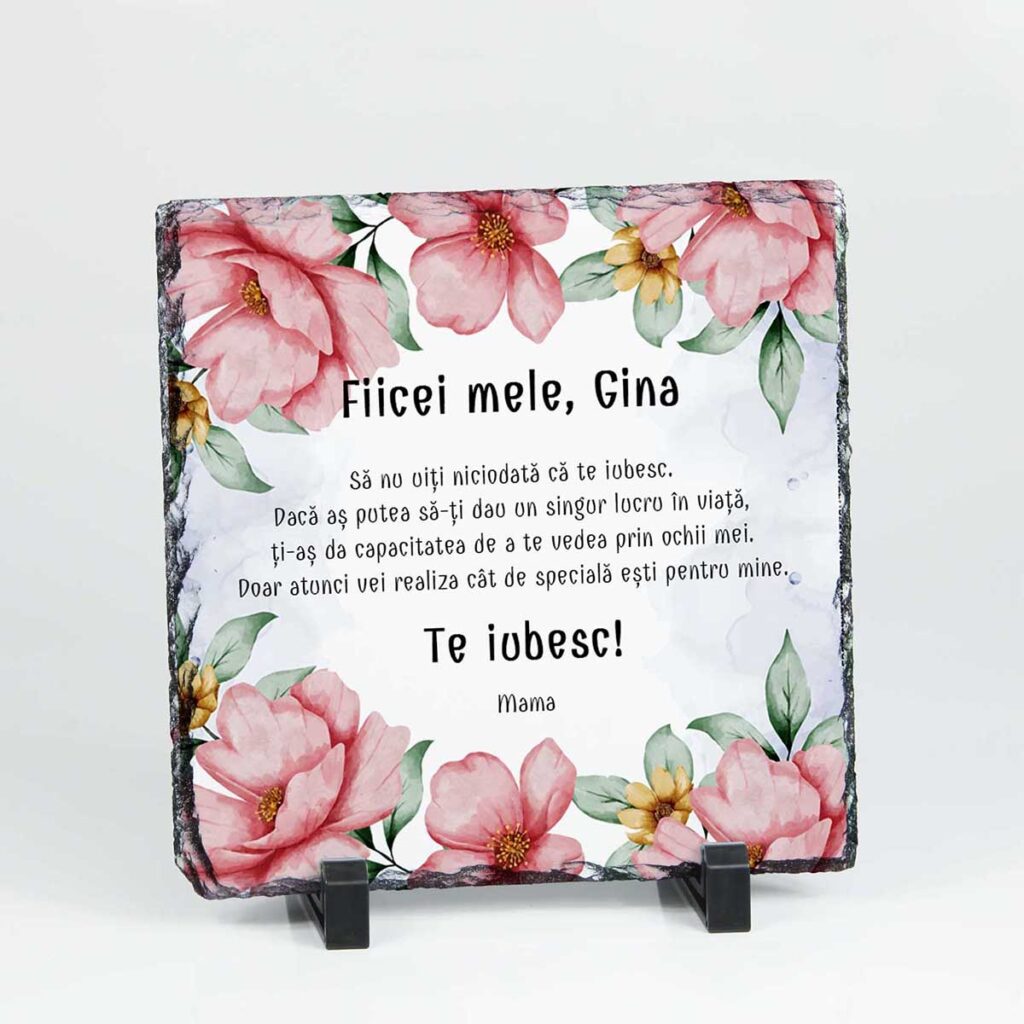 piatra personalizata fiica cadou aniversare nume GINA