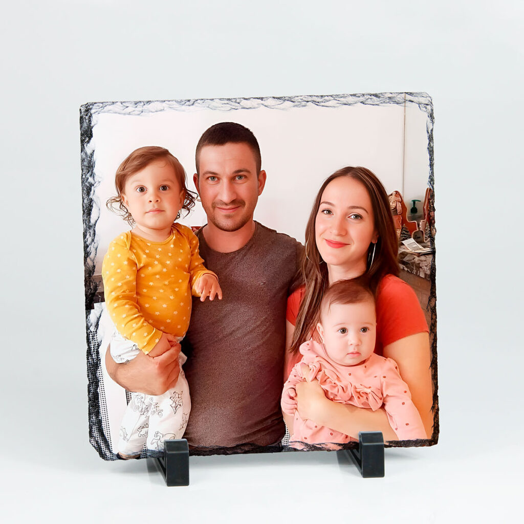 ardezie personalizata cu fotografie rama foto pentru prieteni nasi bunici sotie iubita