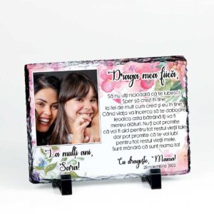 rama foto cadou personalizat cu poza si text mama fiica