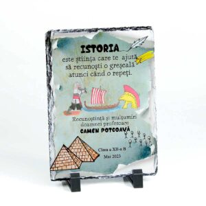 piatra ardezie personalizata cadou profesor istorie