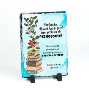 piatra ardezie personalizata cadou profesor psihologie