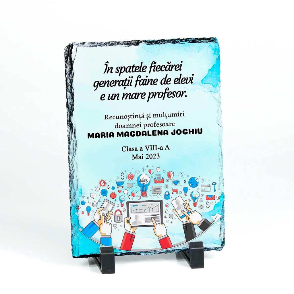piatra personalizata cadou pentru profesor tehnologie