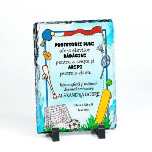 piatra personalizata cadou profesor sport