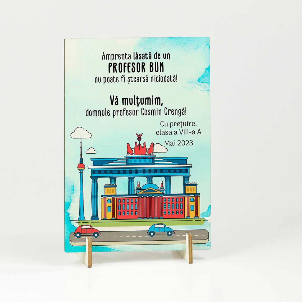 felicitare cadou profesor germana