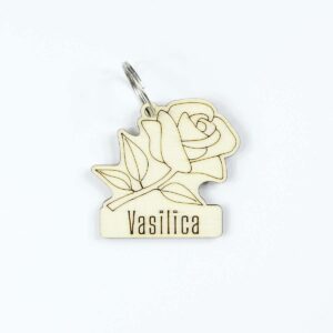 breloc lemn personalizat cu nume