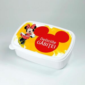 Caserola personalizata cu nume si personaj - Minnie Mouse