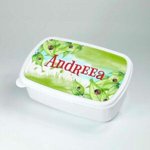 Caserola personalizata cu personaj şi nume pentru sandwich - Buburuze