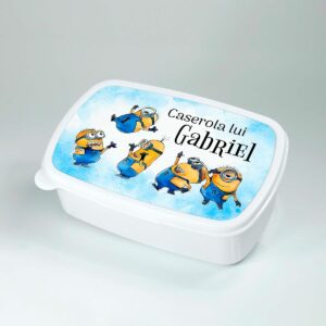Caserola personalizata cu personaj şi nume pentru sandwich - Minioni