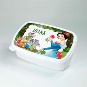 caserola personalizata lunch box alba ca zapada