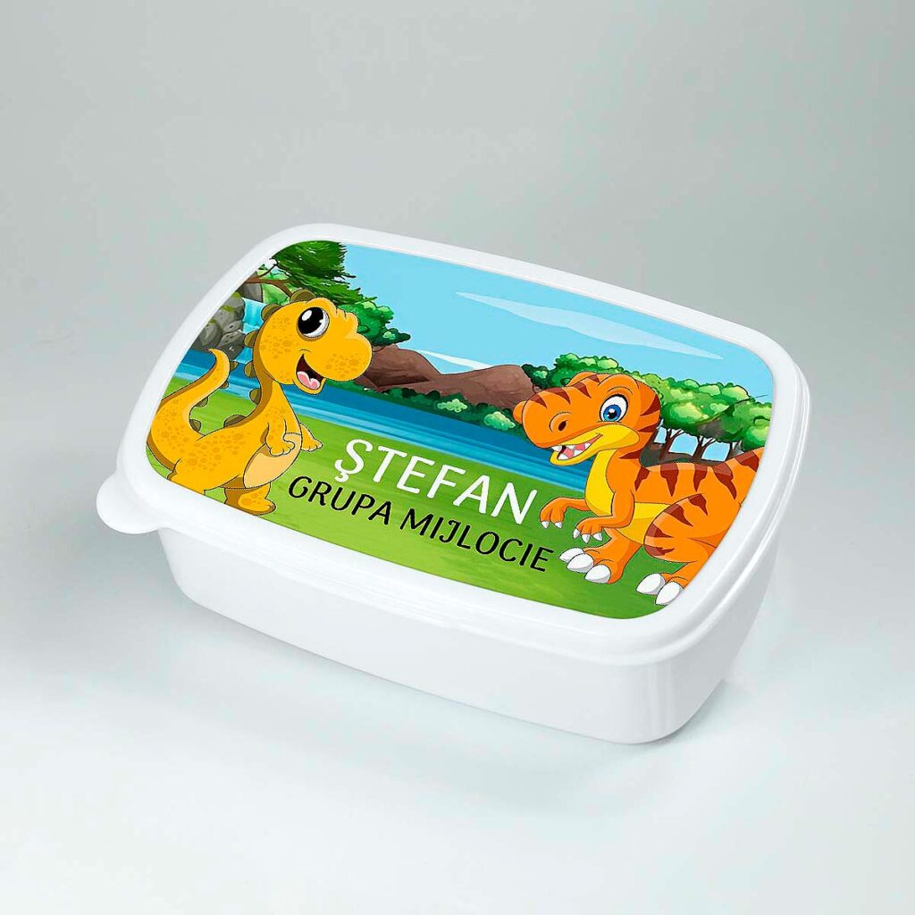 caserola personalizata lunch box dinozauri
