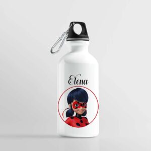 Bidon apa personalizat cu nume si personaj Ladybug