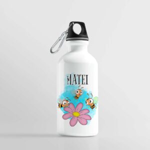 Bidon de apa personalizat cu nume si personaj Albinute