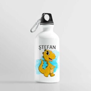 Bidon de apa personalizat cu nume si personaj Dinozaur