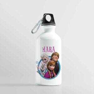 Bidon de apa personalizat cu nume si personaj Frozen