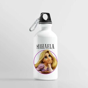 Bidon apa personalizat cu nume si personaj Rapunzel