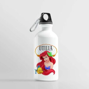 Bidon de apa personalizat cu nume si personaj Mica sirena