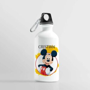 Bidon de apa personalizat cu nume si personaj Mickey Mouse