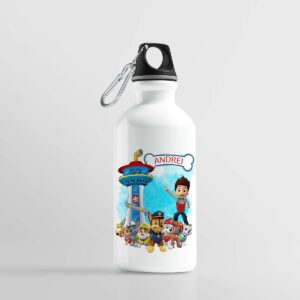 Bidon apa personalizat cu nume si personaj Patrula catelusilor