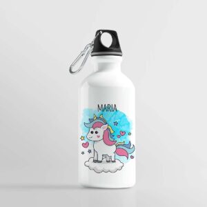 Bidon apa personalizat cu nume si personaj Unicorn