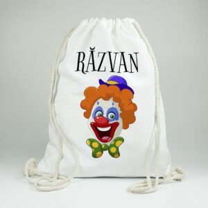 Cadou Saculet personalizat cu nume şi personaj Clown