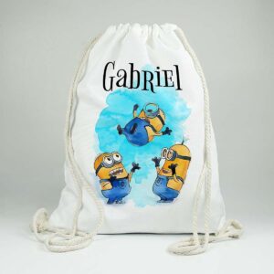 Cadou Saculet personalizat cu nume şi personaj Minioni