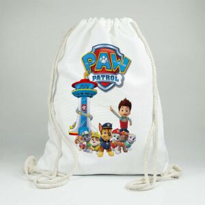Cadou Saculet personalizat cu nume si personaj Patrula Catelusilor