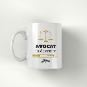 Cana personalizata cu nume - Avocat in devenire