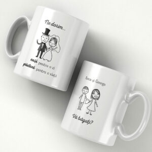 Cana alba personalizata - Cerere naşi