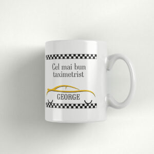 Cana personalizata cu nume Taximetrist