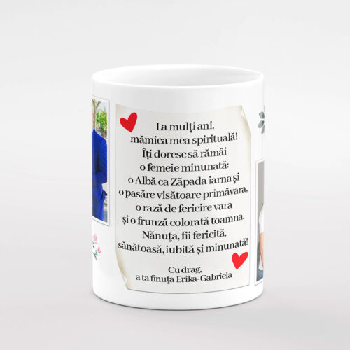 cana personalizata cu 2 poze si text nasa de botez 2