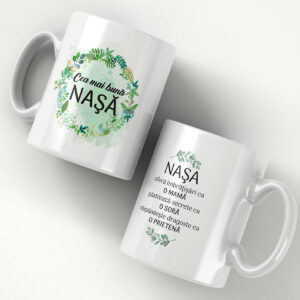 Cana personalizata cu nume - Cea mai buna nasa