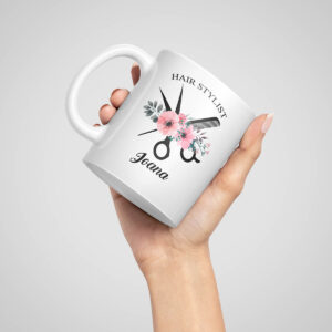 Cana personalizata cu nume - Hair stylist