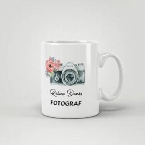 Cana alba personalizata cu nume - Fotograf