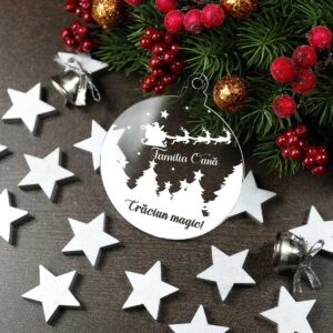 Glob din plexiglas personalizat - Craciun magic