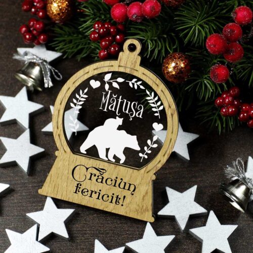 glob plexiglas personalizat pentru matusa
