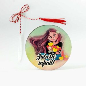 Magnet cu mesaj - martisor Iubeste infinit