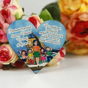 Inima cu magnet pentru invatatoare - martisor