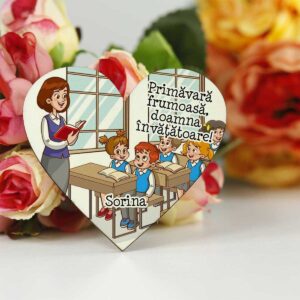 Magnet cu mesaj invatatoare - martisor