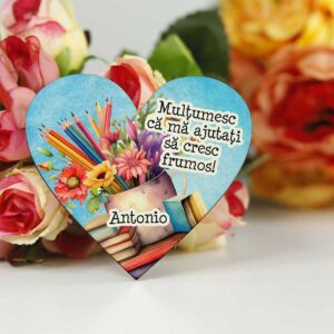 Inima cu magnet pentru educatoareinvatatoare/profesoara - martisor