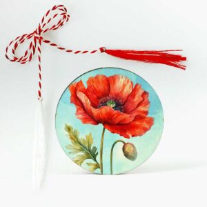 Martisor personalizat cu floare de mac