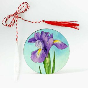 Martisor personalizat cu floare de iris