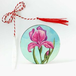 Martisor personalizat cu floare de iris