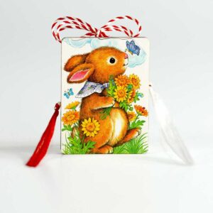 Martisor lemn cu iepuras
